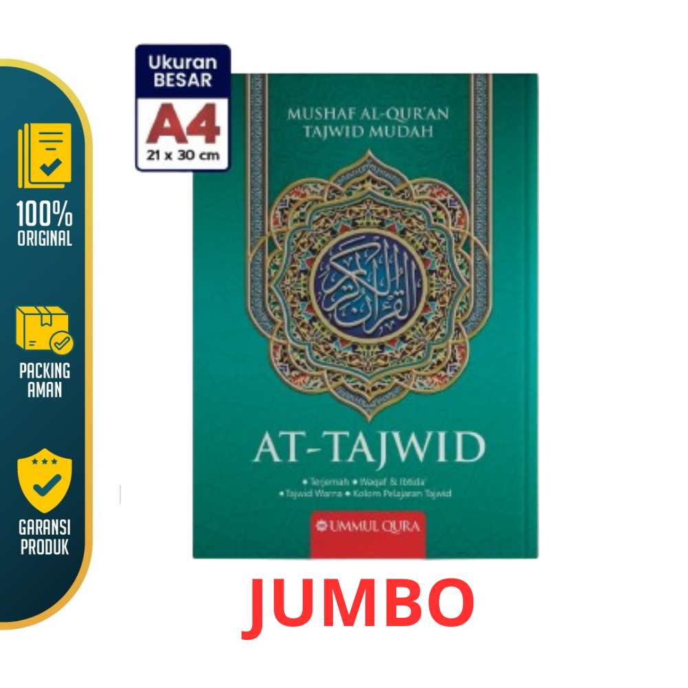 Jual Mushaf Al Quran Jumbo At Tajwid Terjemah A Hijau Quran Lansia Tajwid Warna Waqaf