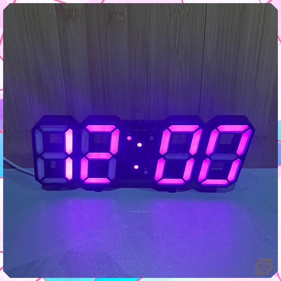 Jual [zolo] Jam Dinding LED 3D / Jam Meja Digital LED 3D Bentuk Angka ...
