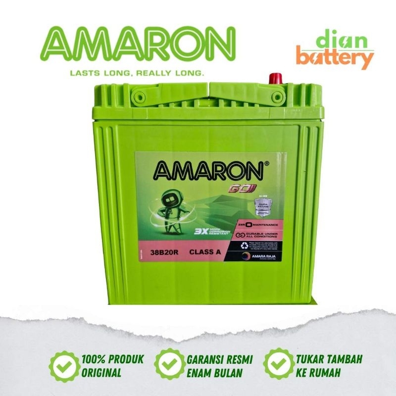 Jual Aki Mobil Avanza AMARON GO 38B20R Accu Kering NS40Z (35Ah