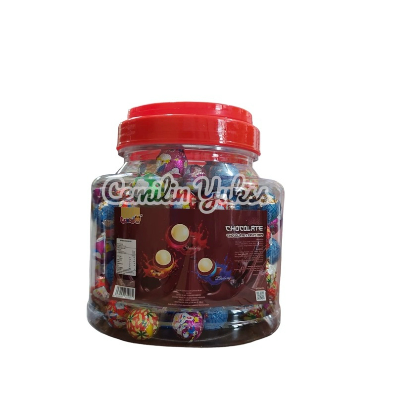 Jual Luvmi Chocolate + Fruit Jam 336g Coklat Mini Ball Aneka Rasa Buah ...