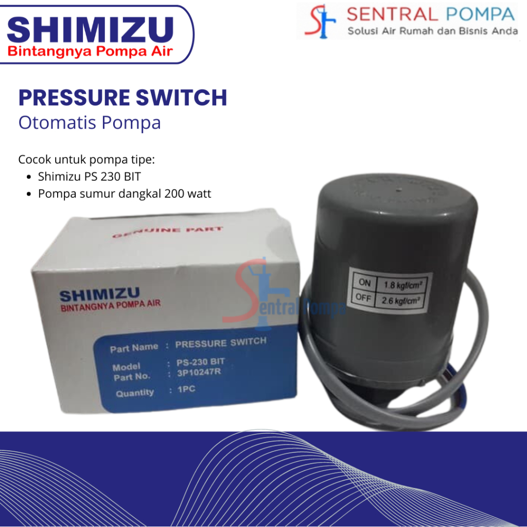 Jual Otomatis Pompa Shimizu PS 230 BIT Pressure Switch Ori Shimizu ...
