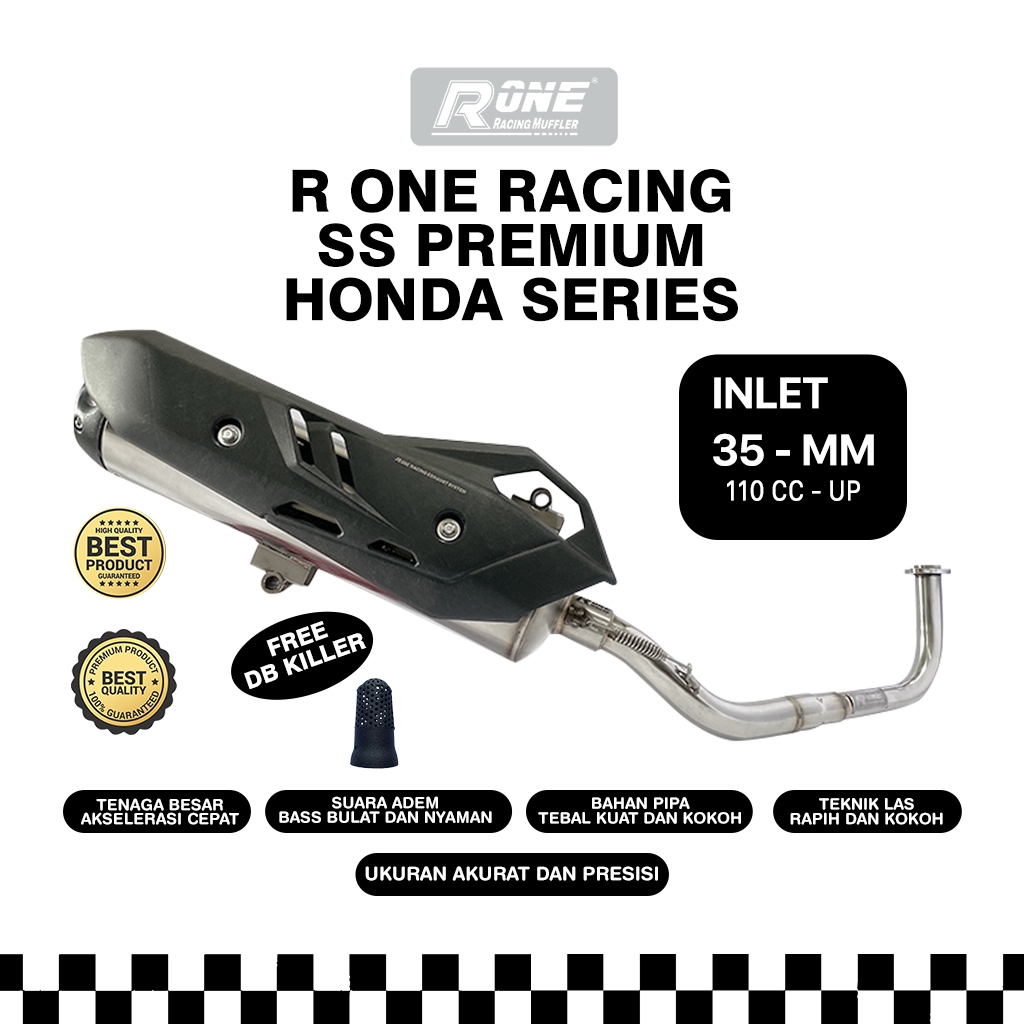 Jual Knalpot R One Racing SS Premium Full Package untuk Honda | Shopee ...