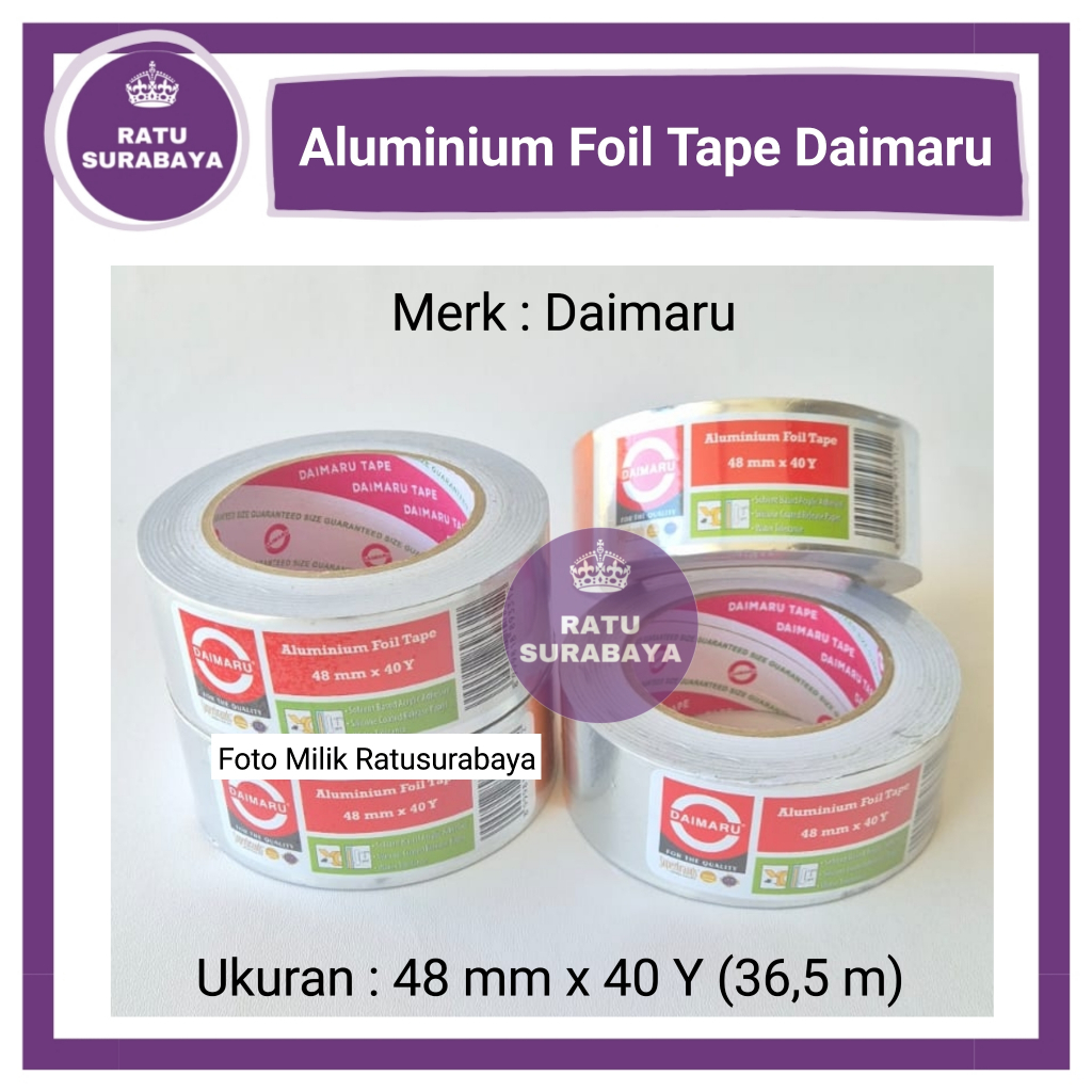Jual Aluminium Foil Tape 2 Inch Daimaru 48 mm x 40y Isolasi Lakban ...