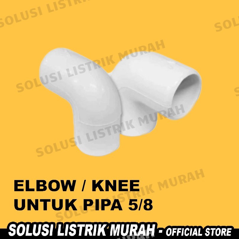 Sambungan Pipa Listrik Keni L 5/8 Keni L Elbow 5/8 warna Putih
