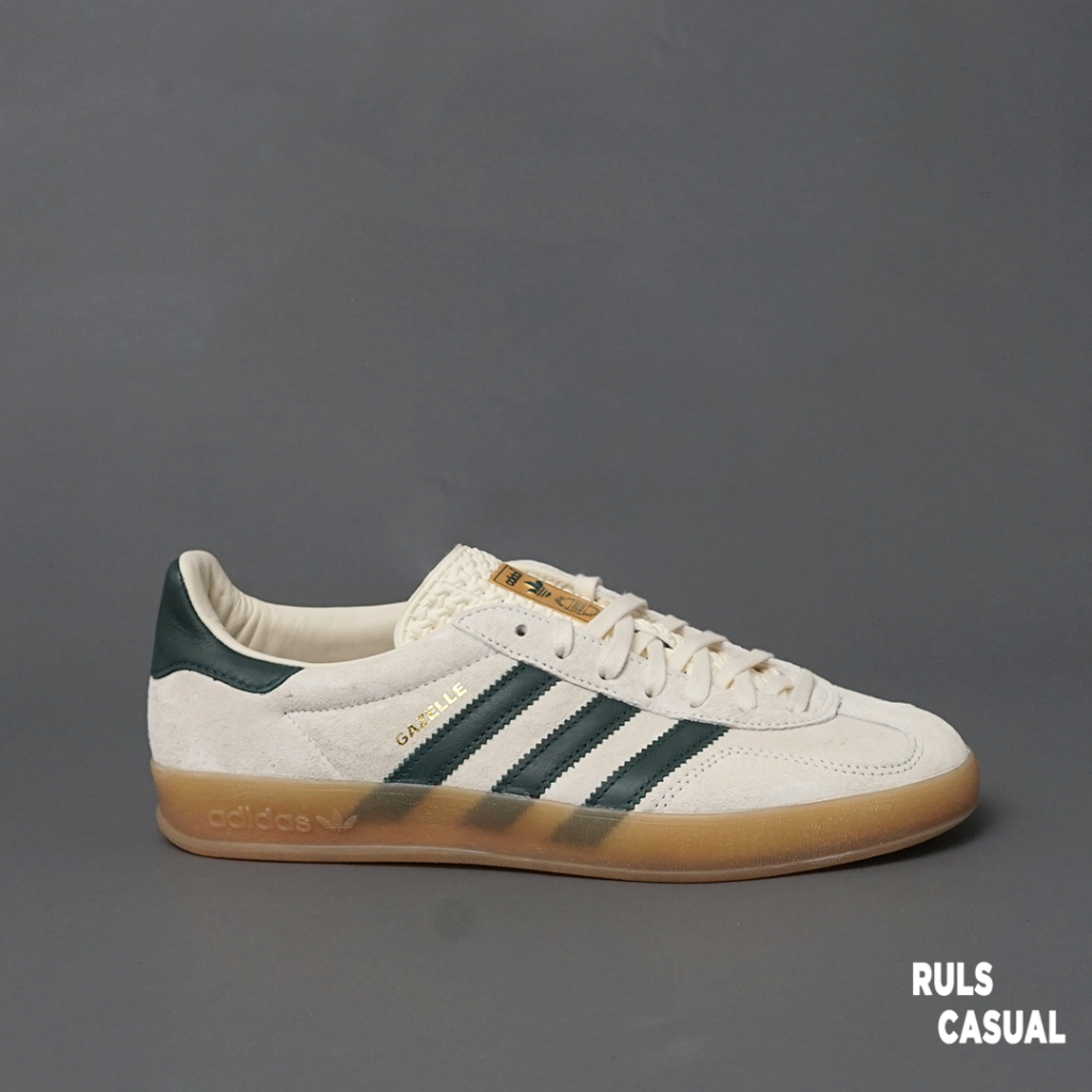adidas gazelle silver green womens adidas Gazelle Indoor Cream White Collegiate Green Gum