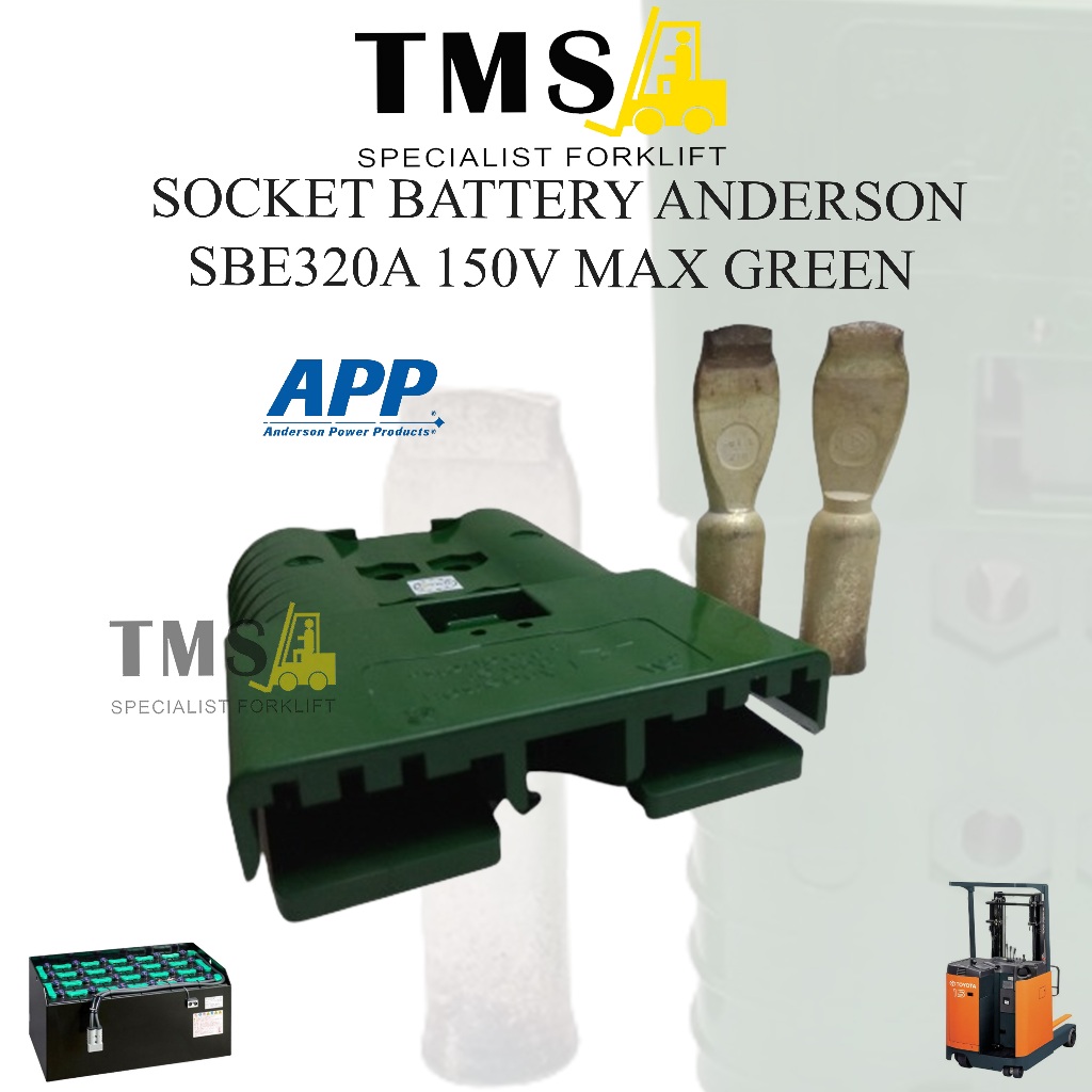 Jual Socket Battery Anderson SBE 320A 150V Max For Forklift Green ...