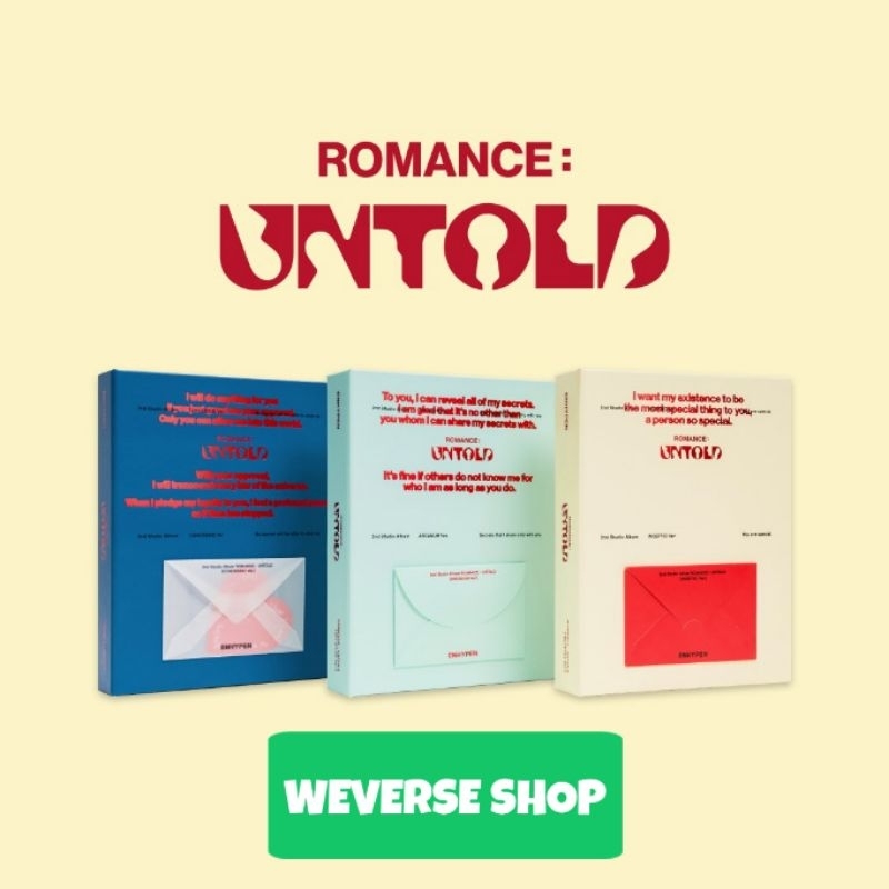 Jual [CEK DESKRIPSI!!] (PO) ENHYPEN ALBUM [ROMANCE UNTOLD] Shopee(03)