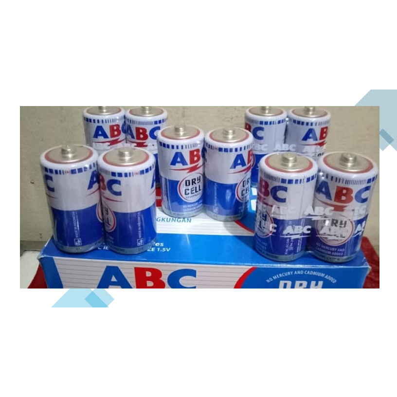Jual Baterai Ukuran Sedang R14 C Merk ABC Biru ( Isi 2 buah ) | Shopee ...