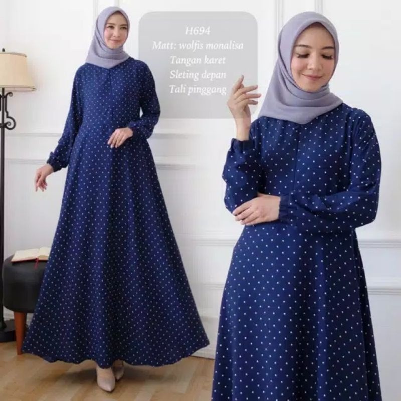 Jual Gamis Jumbo Dress Muslim Wanita Maxy Dress Muslim Gamis Wanita Busui Friendly Gamis