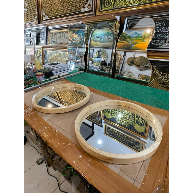 Jual cermin rustic bulat d60cm | Shopee Indonesia