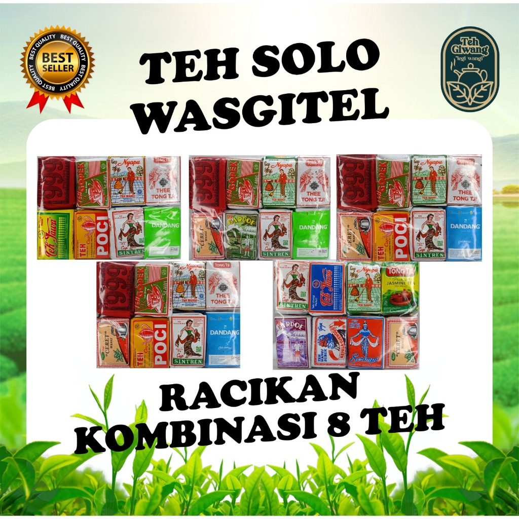 Jual Paket 8 Teh Racikan Khas Solo 325gr Kombinasi Teh Dandang Gopek ...