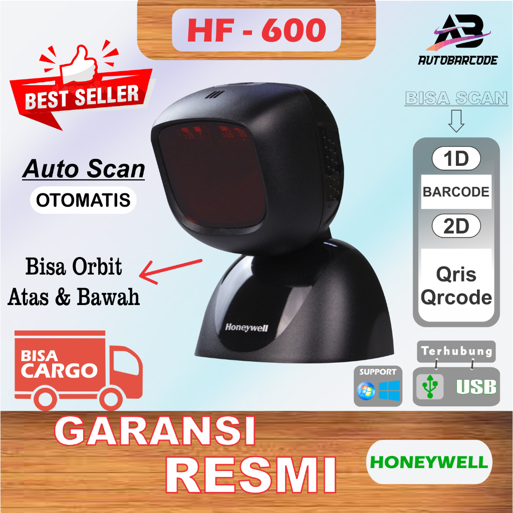 Jual Scanner 2D Honeywell Youjie HF600 Autoscan Omni Barcode Scan 1D ...