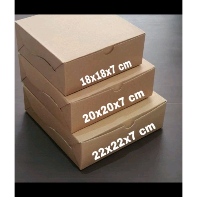 Jual BOX R10K EFLUTE POLOS / WINDOW Kardus 20x20x7 Kotak Makan Kemasan ...
