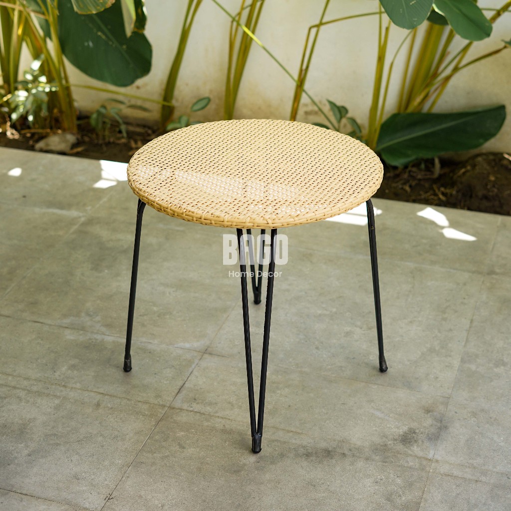 Jual Rounded Table / Meja Kecil Ruangan Indoor Outdoor Furniture Rotan ...