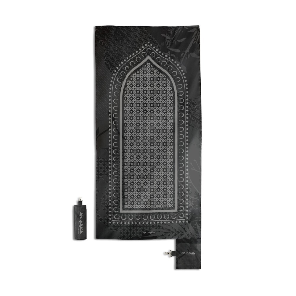 An-Najah Sajadah Besar JUMBO Travel Genggam / Gulung Anti Slip Premium (DARK GRAY)