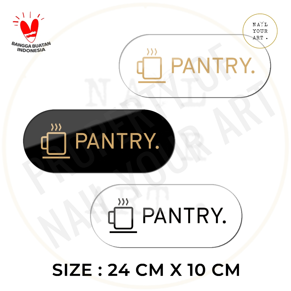 Jual SIGN AKRILIK PANTRY ICON ROUND - Nail Your Art - Signage Minimalis ...