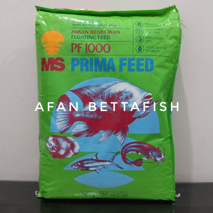 Jual Makanan Pelet Prima Feed PF 1000 Repack 1 Kg Pakan Ikan Cupang Guppy Shopee Indonesia