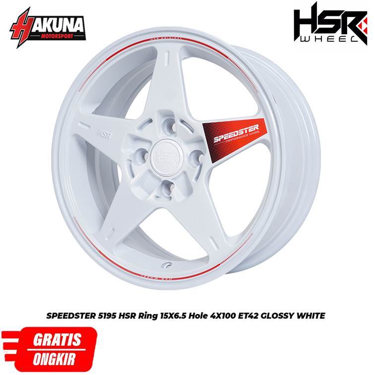 Jual VELG RACING HSR R15 SPEEDSTER WHITE COCOK UNTUK JAZZ,BRIO,AGYA ...