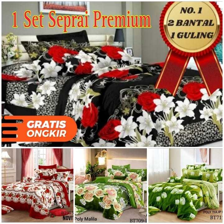 Jual Seprai bahan bonita seprai halus seprai ukuran 180x200 seprai