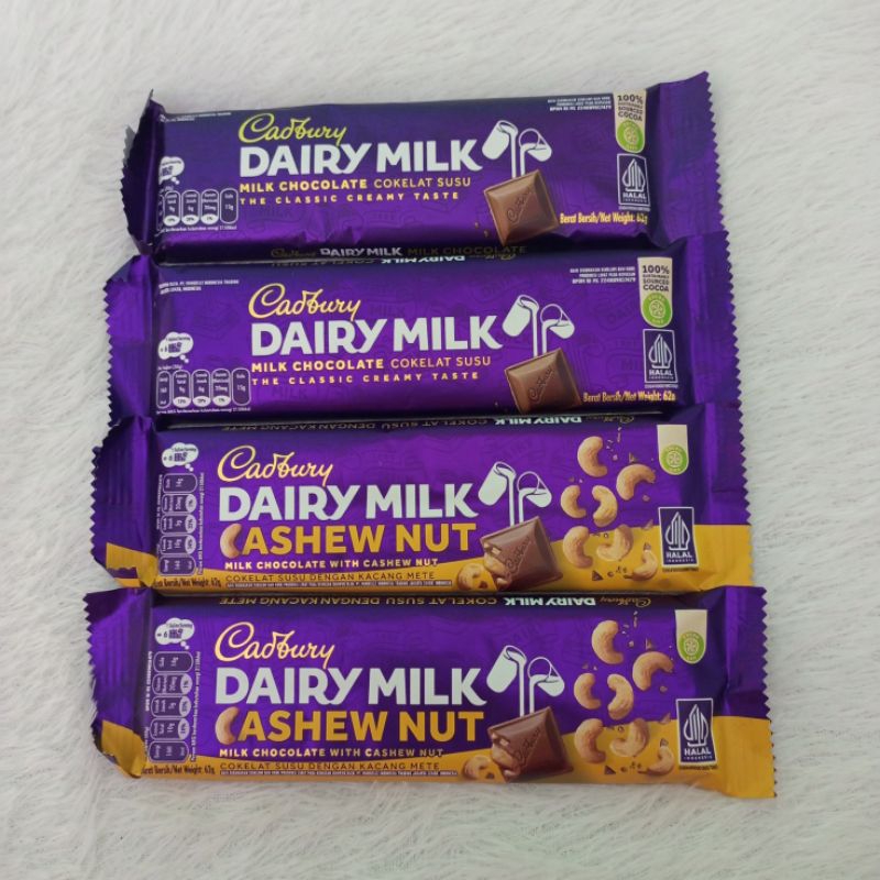 Jual Cadbury Dairy Milk Coklat Batang 62gr | Shopee Indonesia