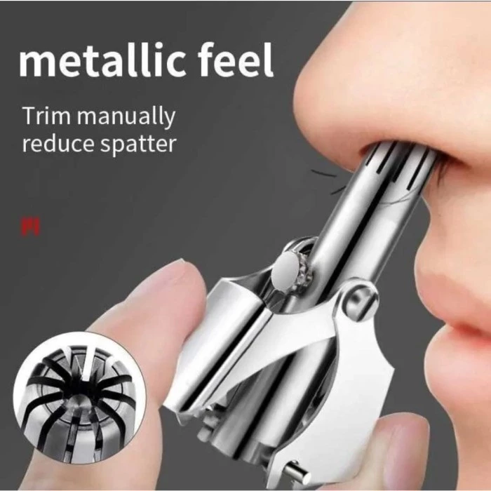 Nose Hair Trimmer Alat Pencukur Bulu Hidung Manual Tanpa Perlu Baterai / Gunting Bulu Hidung | AutoStock