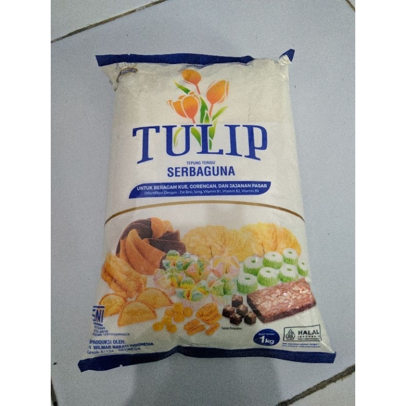 Jual Tepung terigu tulip 1kg Exp lama Protein Sedang | Shopee Indonesia
