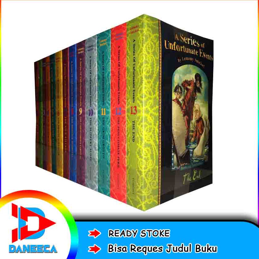 Jual KODE A24Q A Series of Unfortunate Events Lemony Snicket 13 Books ...