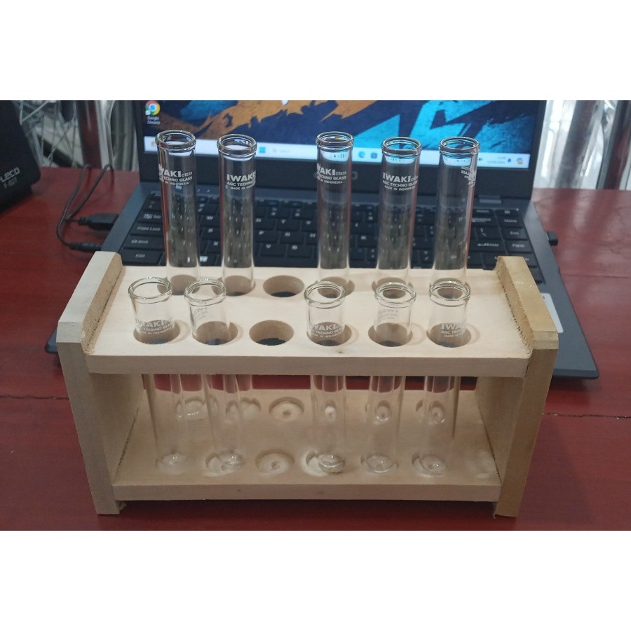 Jual Rak Kayu Tempat Tabung Reaksi Isi 12 Lubang | Shopee Indonesia