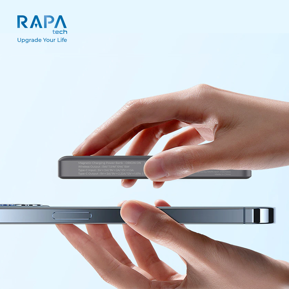 Jual RAPA TECH Wireless Powerbank ORIGIN ON 10000 Mah Fast Charging 15W ...