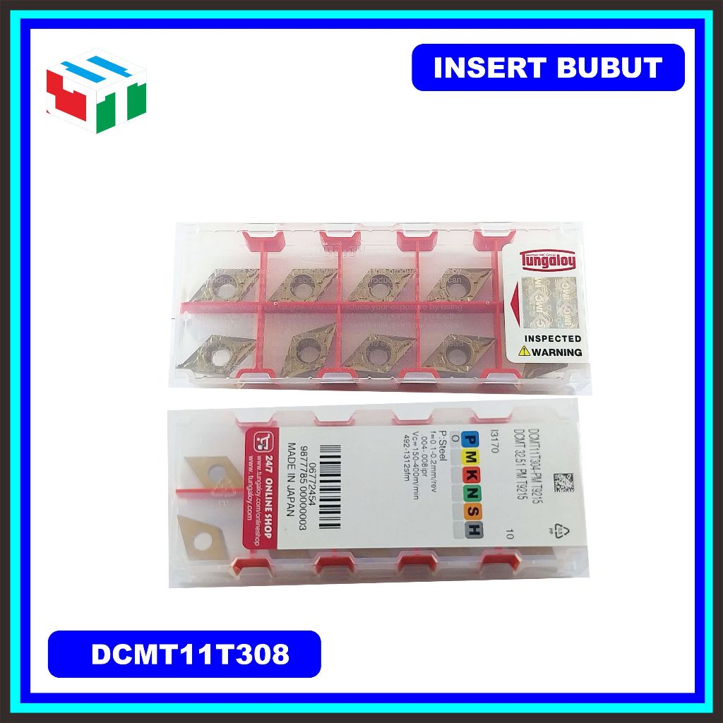 Jual INSERT BUBUT DCMT 11T304 TUNGALOY | Shopee Indonesia