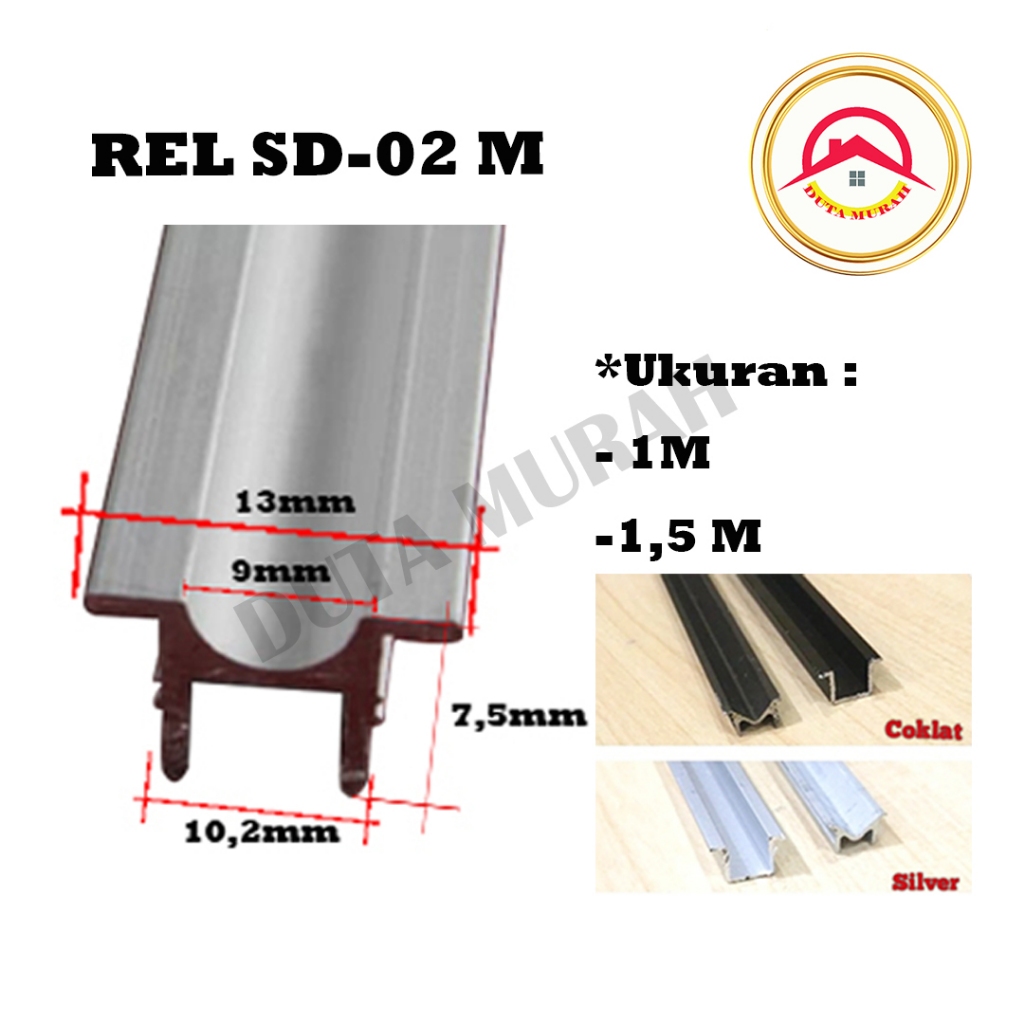 Jual (Paket) Roda Pintu Lemari Geser SD 3141 + Rel SD 02 U & M Pintu ...