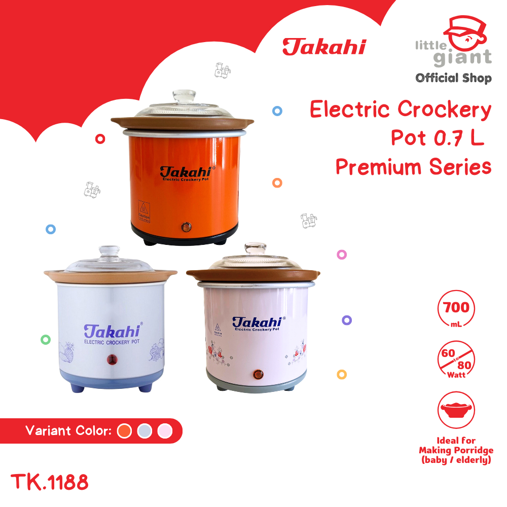 Jual Takahi Electric Crockery Pot 0.7L Premium Series Shopee Indonesia