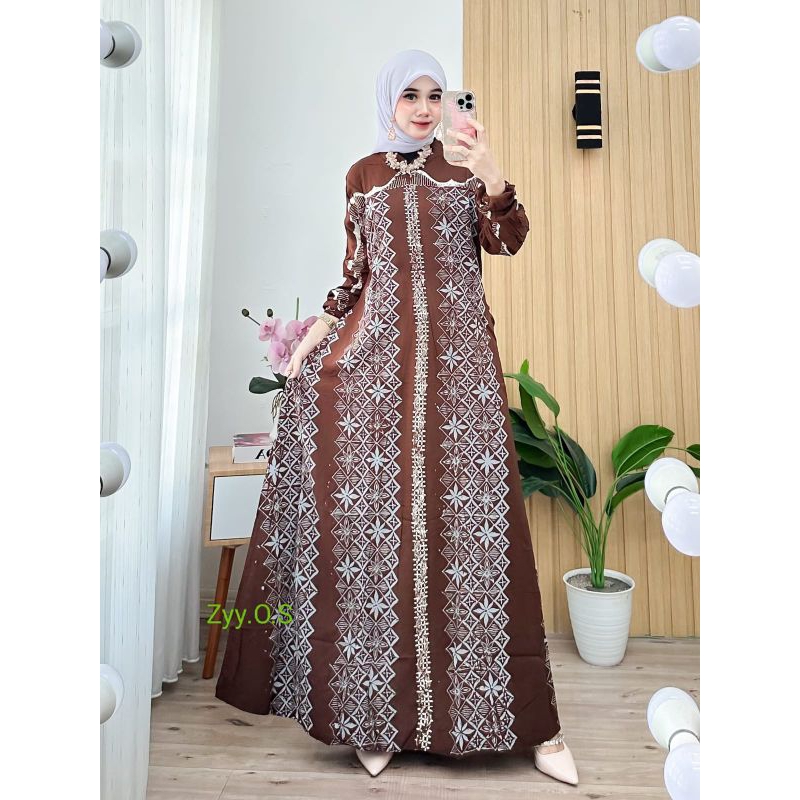 Jual Terbaru Gamis Twill Rayon Ori Pekalonga Cap Malaman Home Dress Syari Muslim Twil Gamis