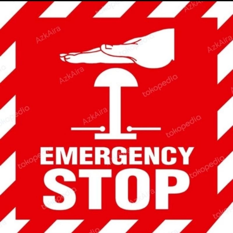 Jual Sticker Stiker Sign Rambu Emergency Stop | Shopee Indonesia