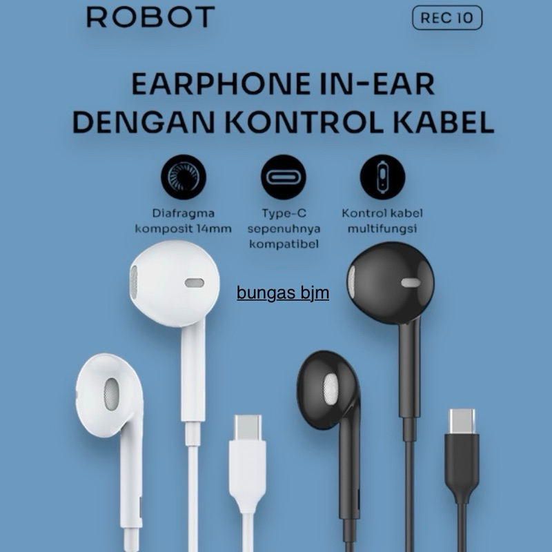 Jual HEADSET ROBOT REC10 TYPE C ORIGINAL | Shopee Indonesia