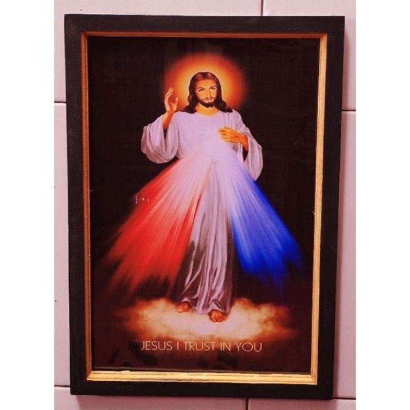 Jual lukisan cetak Yesus Kristus plus bingkai ukuran 65×45 | Shopee ...