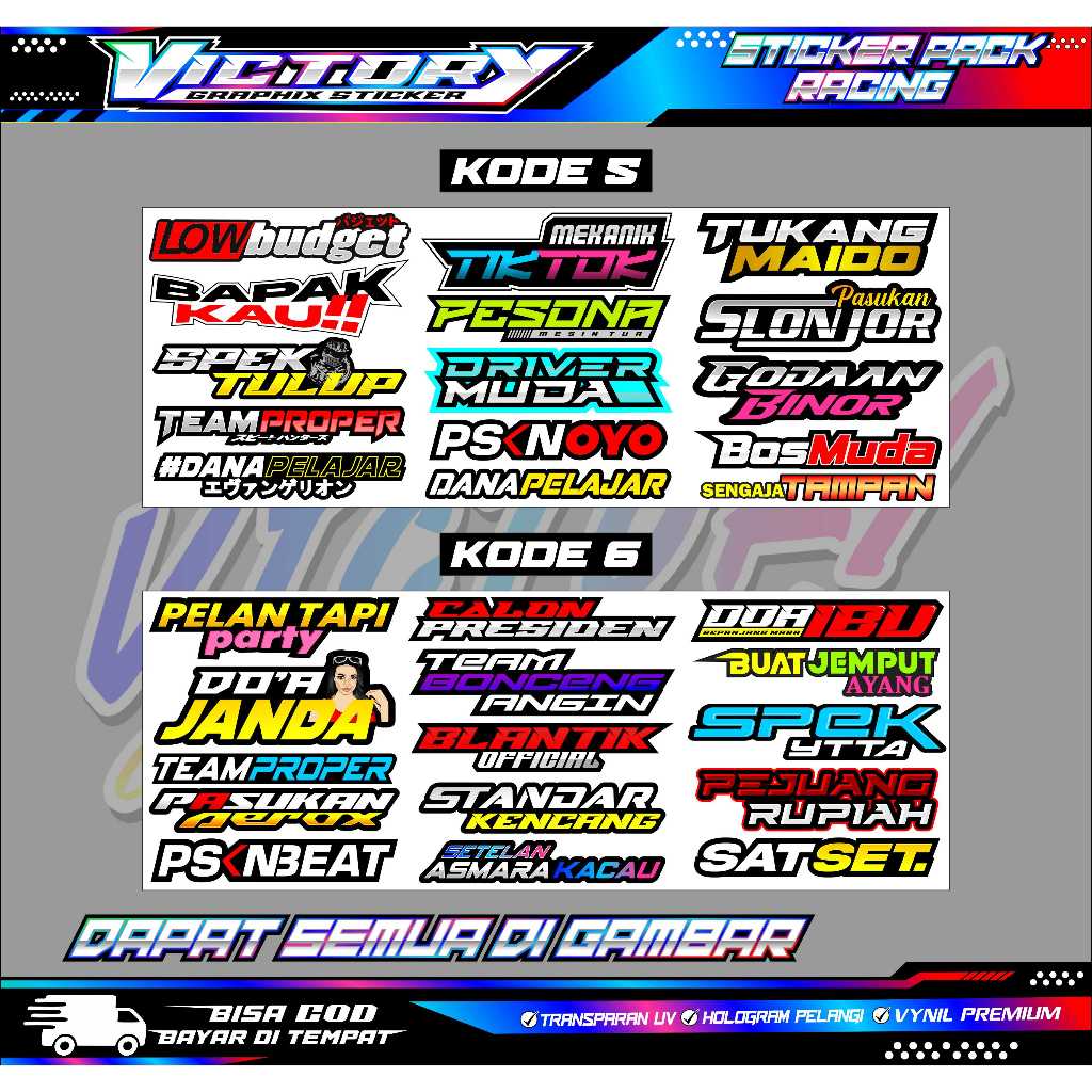 Jual STICKER PACK KATA KATA VIRAL / STICKER KATA KATA TERBARU / STICKER ...
