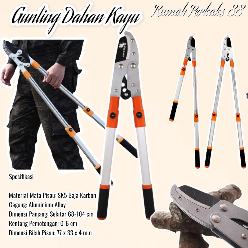 Jual GUNTING DAHAN POHON RANTING TAMAN TELESCOPIC GAGANG PANJANG ...