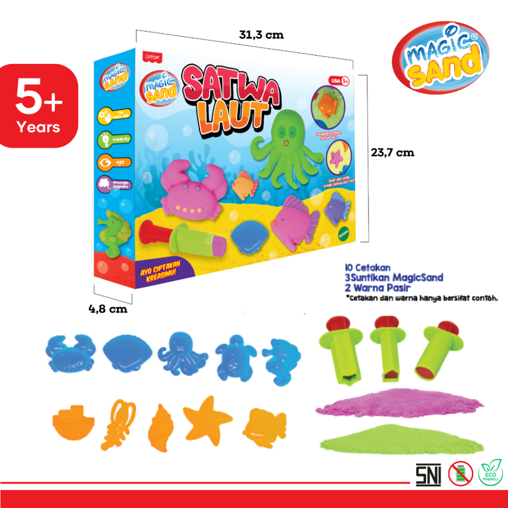 Jual MAGIC SAND SATWA LAUT - Mainan Pasir Ajaib - Mainan Pasir Magic ...
