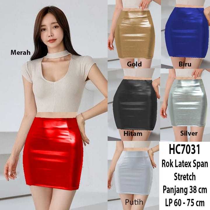 Rood- gerimmeld - wetlook - Rok | - | Sexy kleding, sexy