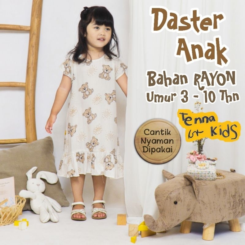 Jual Daster Anak Perempuan Bahan Rayon Umur 3-10 Thn TENNA KIDS ...