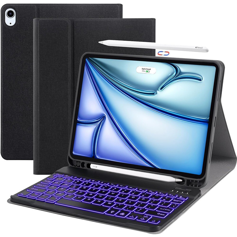 Jual Ipad Air 6 11 Inch 2024 Book Cover Leather Flip Case Keyboard