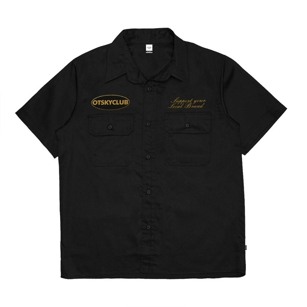 Jual Otsky Kemeja Pria Workshirt Otsky Local Brand Black X WS03 (2G2 ...