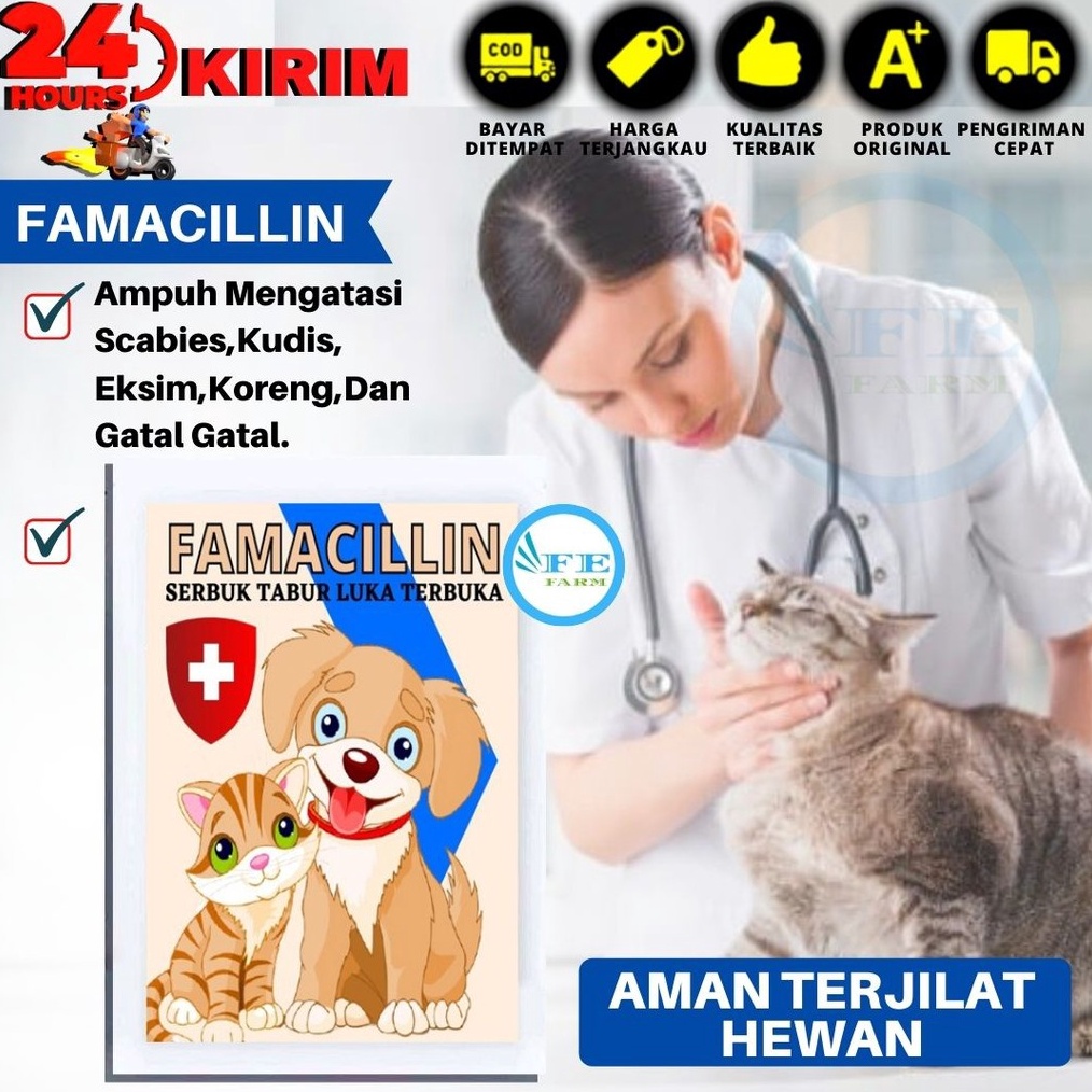 Jual LIMITLESS Serbuk tabur untuk luka terbuka Famacilin FEFARM ...