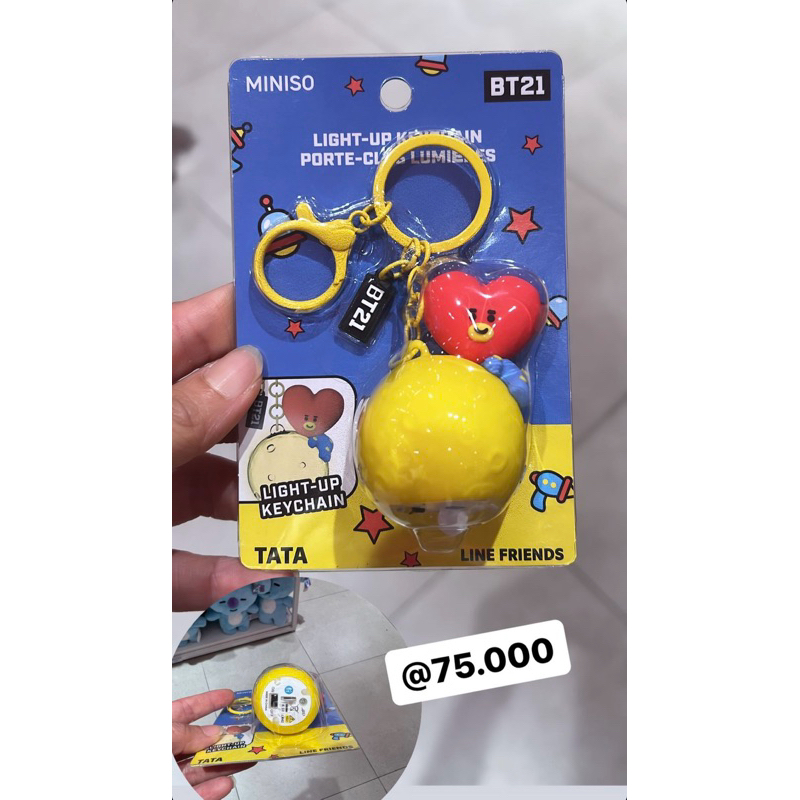 Jual BT21 with Miniso Keychain Led Keychain BTS x Miniso
