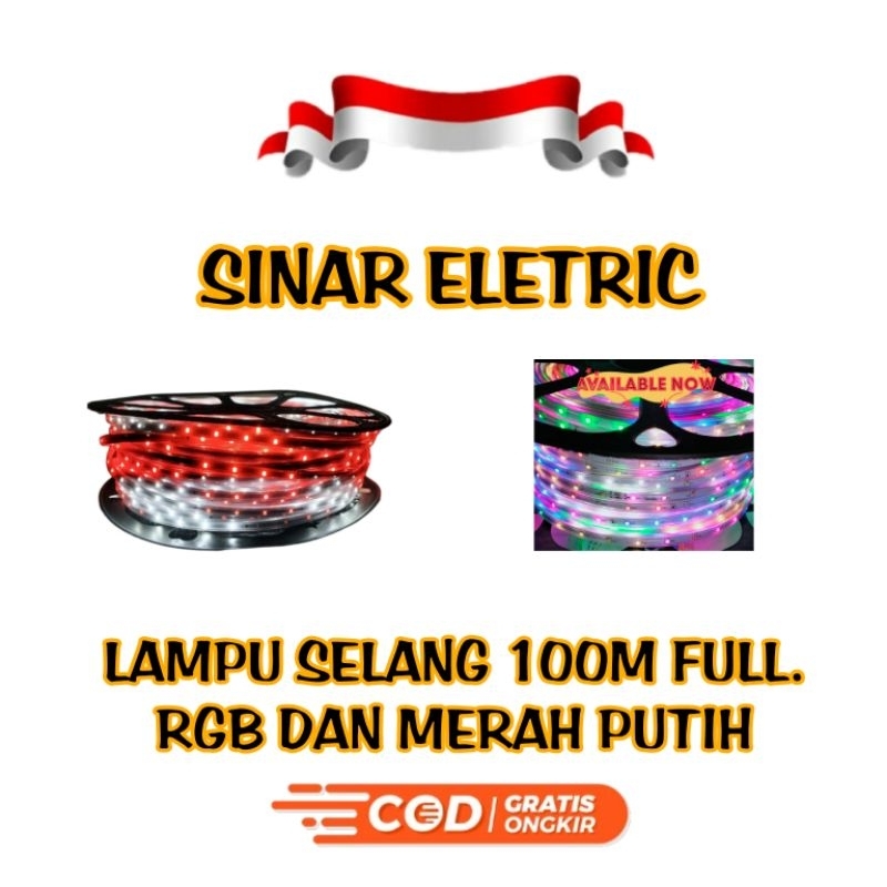 Jual PROMO LAMPU MERDEKA LED STRIP JARUM 100M FULL RGB / MERAH PUTIH ...