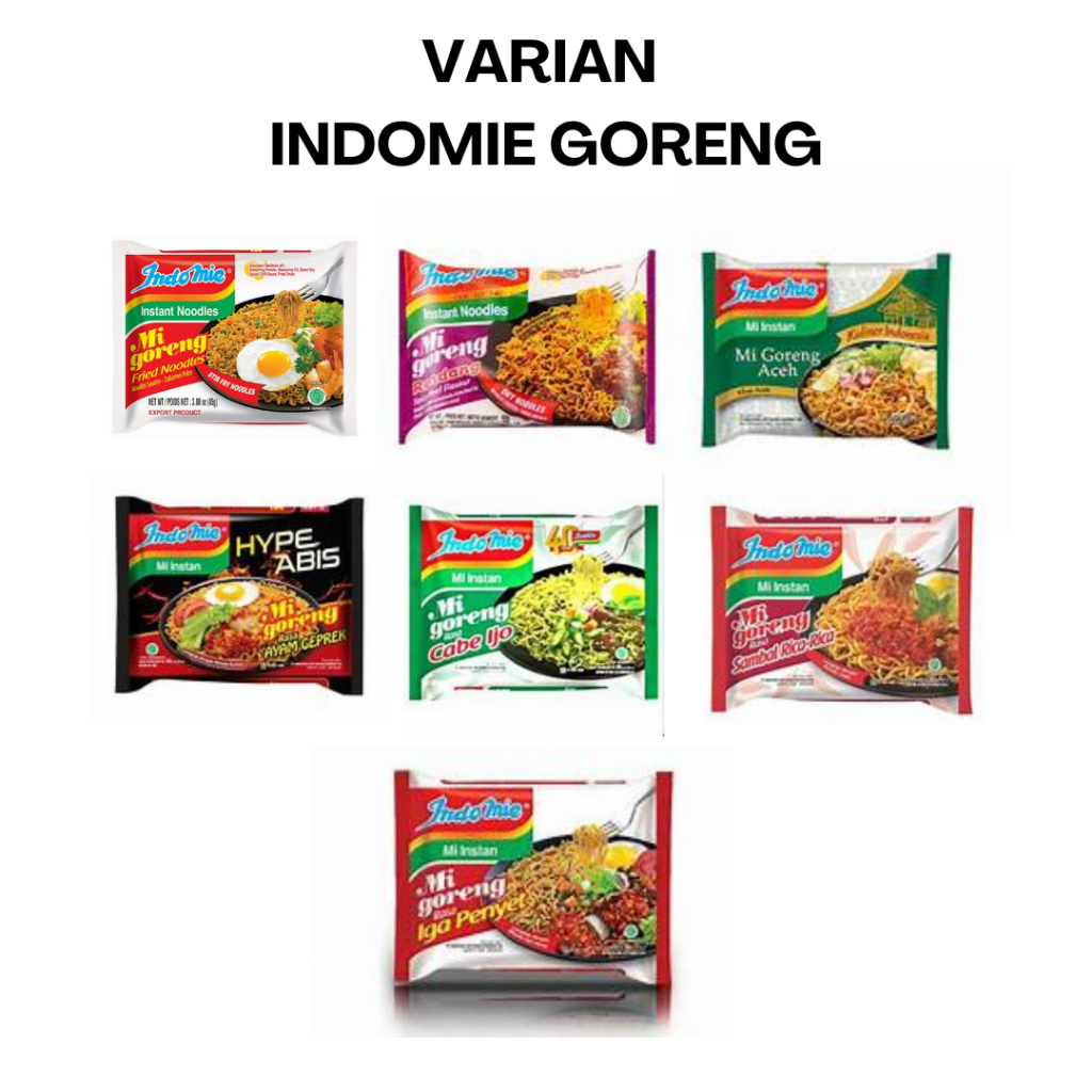 Jual INDOMIE GORENG MIX RASA / INDOMIE GORENG 1 DUS ISI 24 | Shopee ...