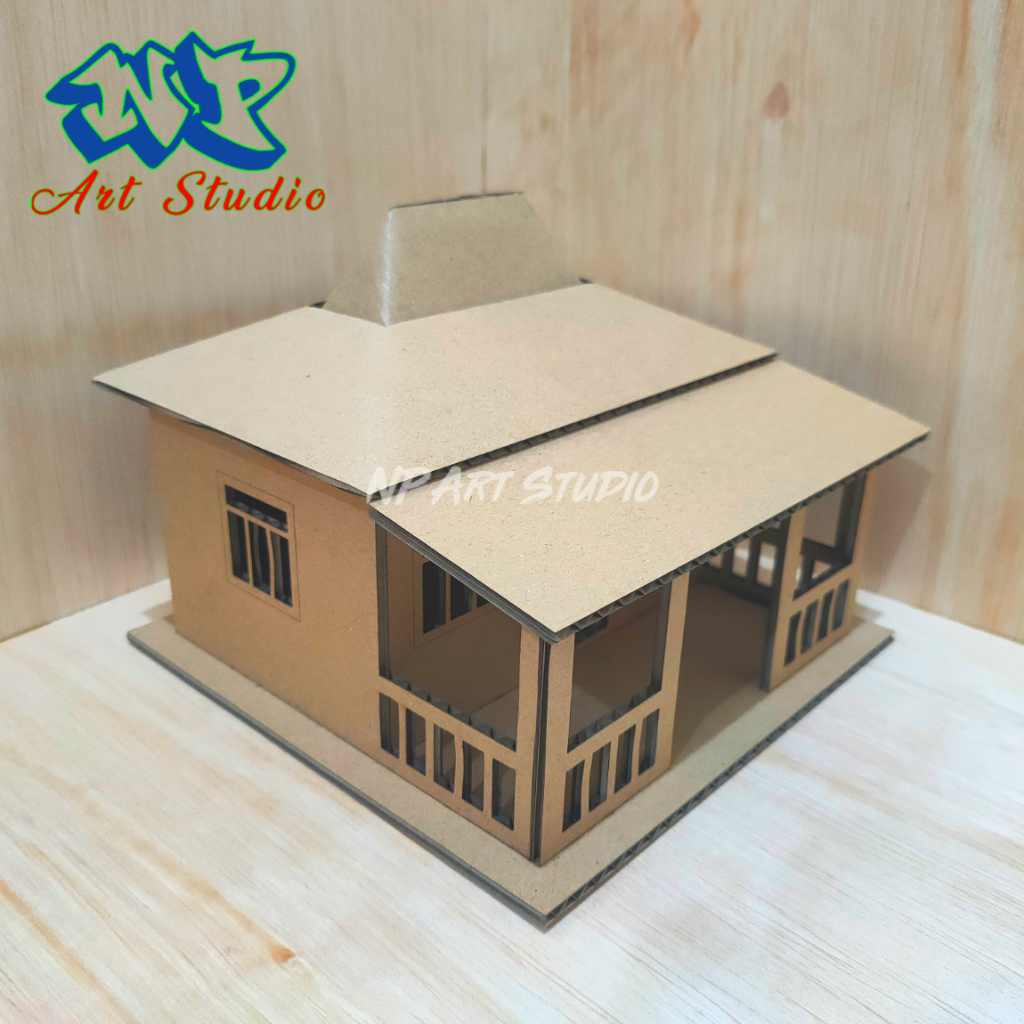 Jual Prakarya Miniatur Rumah Joglo Adat Jawa Tengah Dari Kardus