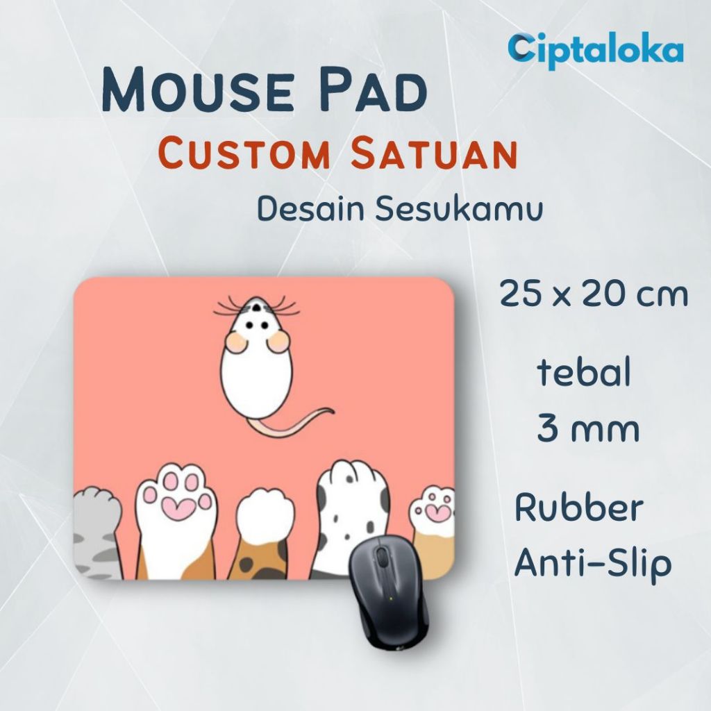Jual Custom Mouse Pad Gaming, Satuan / Grosir, Sablon Mousepad, Working