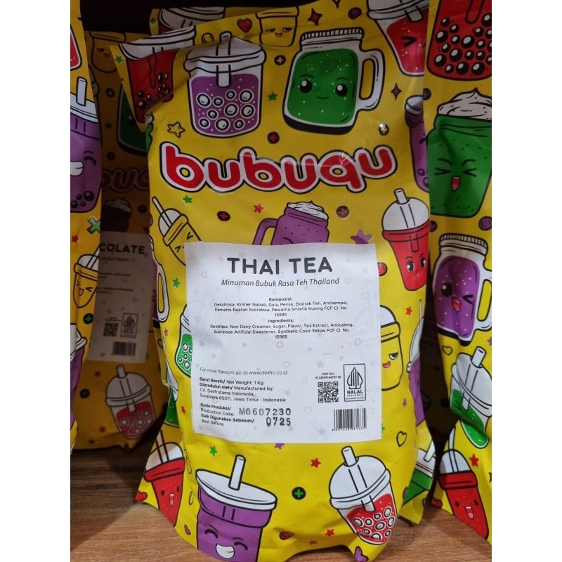 Jual BUBUQU RASA THAI TEA MINUMAN BUBUK 1KG | Shopee Indonesia